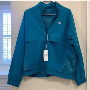 Figs Sydney Pacific Blue Scrub Jacket- large
